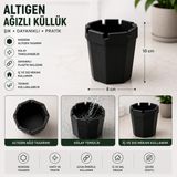Altıgen Küllük – Siyah Plastik Masaüstü Sigara Küllüğü Pratik Tasarım | Modern Altıgen Tasarım, Kolay Temizlenebilir, İç ve Dış Mekan, Hafif ve Pratik, Dayanıklı Plastik
