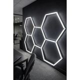 Altıgen Petek Linear Aydınlatma Hazır Set Beyaz Işık | 170X240 cm • Duvar Dekor LED Sistem