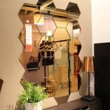 Altıköşe Altıgen Geometrik Hexagon 4 Mm Cam 18x16 Duvar Boy Aynası