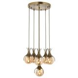 ALTILI YUVARLAK AVİZE GOLD A-176-6G