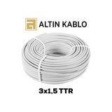 Altın 3x1,5 mm Ttr Çok Damarlı Bakır Kablo 100 Metre