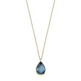 Altın Aquablue 1.2 cm Taşlı Kolye