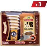 Altın Cezve Hazır Türk Kahvesi Ofis Seti Orta Şekerli 10 X 9 Gr - 3Lü Paket