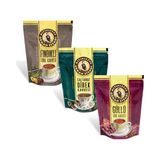 Altın cezve Orhan Efendi Kahve Seti Fındıklı - Dibek - Güllü Türk Kahvesi 100 gr x 3