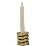 Altın Eskitme Mumluk Şamdan Tealight Ve Ince Mum Uyumlu Spiral Model 8682874832875