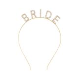 Altin Gold Renk Bekarliga Veda Kristal Tas Bride Taci Ithal 16X10 Cm