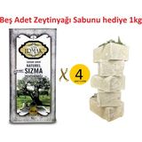 Altın Irmak Yeni Sezon Soğuk Sıkım Natürel Sızma Zeytinyağı 5 Litre x 4 Adet=20 Litre Kampanya: 1 kg Zeytinyağı Sabunu Hediye - 5 lt