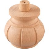 Altın İş Torna Ahşap Ayak Komidin Dresuar Koltuk Ayağı Desenli 9x9x8 cm
