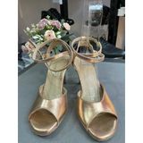 Altın İz Rose Gold Deri 8,5 Cm 13 Pont Kelebek Model Tango, Dans Ve Salon Ayakkabısı