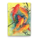 Altın Japon Balıkları Tablosu - 50x75cm