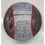 Altın Kablo H07v-u 1,5 Mm² Nya Kablo Tek Damar Kahverengi 100m