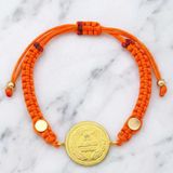 Altın Kaplama Ata Liralı Turuncu İpli Bileklik Blk-1245