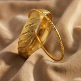 Altın Kaplama Dalgalı Model 1.5 Cm Bilezik Ve Altın Kaplama Başak Ajda Bilezik Kombin Bnd-126