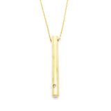 Altın Kaplama Oval Uzun Erkek Kolye 60 cm EKLY-108