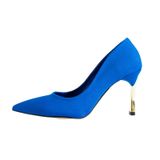 Altın Kaplama Topuklu Stiletto – Vegan Deri, Hafızalı Ped, Şık ve Rahat (Lacivert, EU Ayakkabı Beden Sistemi, Yetişkin, Kadın, Sayısal, Orta, 39)
