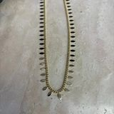 Altın Kaplama Yaprak Pullu Gold Zincir Kolye (45+5 Cm)