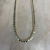 Altın Kaplama Yuvarlak Pullu Zincir Kolye (45+5 Cm)