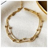 Altın KaplamaDorika Zincir Choker Kadın Halhal