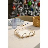 Altın Kare 18 cm Peçetelik, Kafe, Restoran, Otel, Mutfak Sofra Büyük Boy Peçete - Metal Paslanmaz - Gold