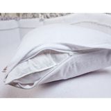 Altın Karma 2 Adet Sıvı Geçirmez Alez Yastık Kılıfı Fermuarı Kulpsuz - 50 x 70 cm - Beyaz