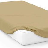 Altın Karma Jersey Penye Pamuklu 100 x 200 cm Tek Kişilik Lastikli Çarşaf Açık Kahve - 100 x 200 cm