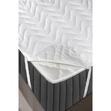 Altın Karma Kapitoneli Sıvı Geçirmez Alez 60X120 cm Tek Kişilik Köşe Lastikli - 60 x 120 cm - Beyaz