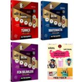Altın Karma Yayınları 8.sınıf Türkçe + Matematik + Fen Bilimleri Etkinlikli Soru Bankası + Hediye
