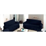 Altın Kelebek Bürümcük Koltuk Örtüsü Maxi Çekyat (3+3)-Siyah - 180 x 230 cm