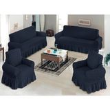 Altın Kelebek Bürümcük Koltuk Örtüsü Maxi Takım (3+3+1+1)-Füme - 180 x 220 cm
