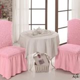 altın kelebek( evory)bürümcük etekli sandalye kılıfı 2 li pk a pembe