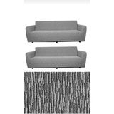 Altın Kelebek Jakarlı Streç Kaplama Maxi Çekyat Koltuk Örtüsü (3+3)-Gri Yeni - 180 x 230 cm