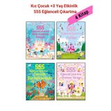 Altın Kitaplar 555 Eğlenceli Çıkartma Dizisi 4 Kitap Set, +3 Yaş Kız Çocuk Etkinlik Kitapları