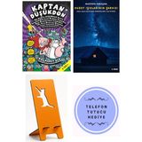 Altın Kitaplar Kaptan Düşükdon-Dünya Dışından Gele - Dav Pilkey + Kuzey Işıklarının Şarkısı + Telefon Tutucu