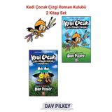 Altın Kitaplar Kedi Çocuk Çizgi Roman Kulübü, 2 Kitap Set, +9 Yaş Kitap - Dav Pilkey