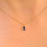 Altın Kolye - 0.25 Ct Mistik Topaz Has Taşlı Altın Kolye - Hediyelik 14 Ayar Altın Kolye