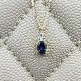 Altın Kolye - 1.30 Ct Mistik Topaz Oval Taşlı Has Taşlı Altın Kolye - Hediyelik 14 Ayar Altın Kolye