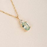 Altın Kolye - 1.50 Ct Nano Peridot Pırlanta Montürü Altın Kolye - Hediyelik Pırlanta Motürü Kolye
