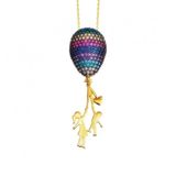 Altın Kolye Baloncu Kız 14K 42 Cm Zincir