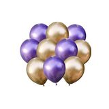 Altın-mor Krom Balon 10 Adet