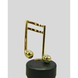 Altın Nota Figürlü Dönen Müzik Kutusu Dekoratif Music Box ( Lisinya )