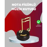 Altın Nota Figürlü Dönen Müzik Kutusu Dekoratif Music Box - TK002M-6VRGN6 - Çok Renkli