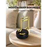 Altın Nota Figürlü Dönen Müzik Kutusu Dekoratif Music Box Yeni Nesil - Lisinya