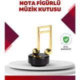 Altın Nota Temalı Müzik Kutusu Müzikli Hediyelik - 1