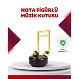 Altın Nota Temalı Müzik Kutusu Müzikli Hediyelik Vitrin