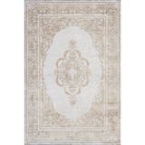 Altın Oryantal Modern Geometrik Etnik Eskitme Desenli Boho Makinada Yıkanabilir Hafif Hav Toz Vermez Leke Tutmaz Kaymaz Taban Dijital Makine Baskı Halı Oturma Odası Salon Yolluk Koridor Mutfak Halısı