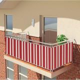 Altın Pamuk Balkon Demiri Perdesi Korkuluk Perdesi Kırmızı Her Ölçüde Boy x En Metal Halkalı - Kırmızı - Beyaz - 80 x 350 cm