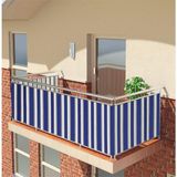 Altın Pamuk Balkon Demiri Perdesi Korkuluk Perdesi Mavi Her Ölçüde Boy x En Metal Halkalı - 100 x 320 cm - Mavi - Beyaz
