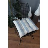 Altın Pamuk Beta Pofidik Gri Krem Bağcıklı 40x40 cm Sandalye Minderi