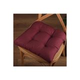 Altın Pamuk Gold Pofidik Bordo Özel Dikişli Bağcıklı 40x40 cm Sandalye Minderi