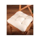 Altın Pamuk Gold Pofidik Krem Özel Dikişli Bağcıklı 40x40 cm Sandalye Minderi